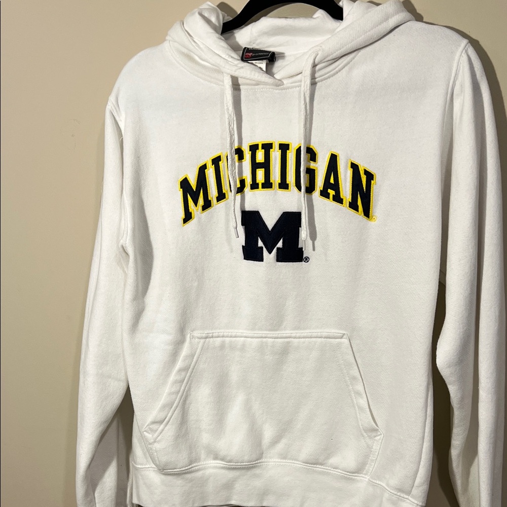 Champion White Michigan Hoodie